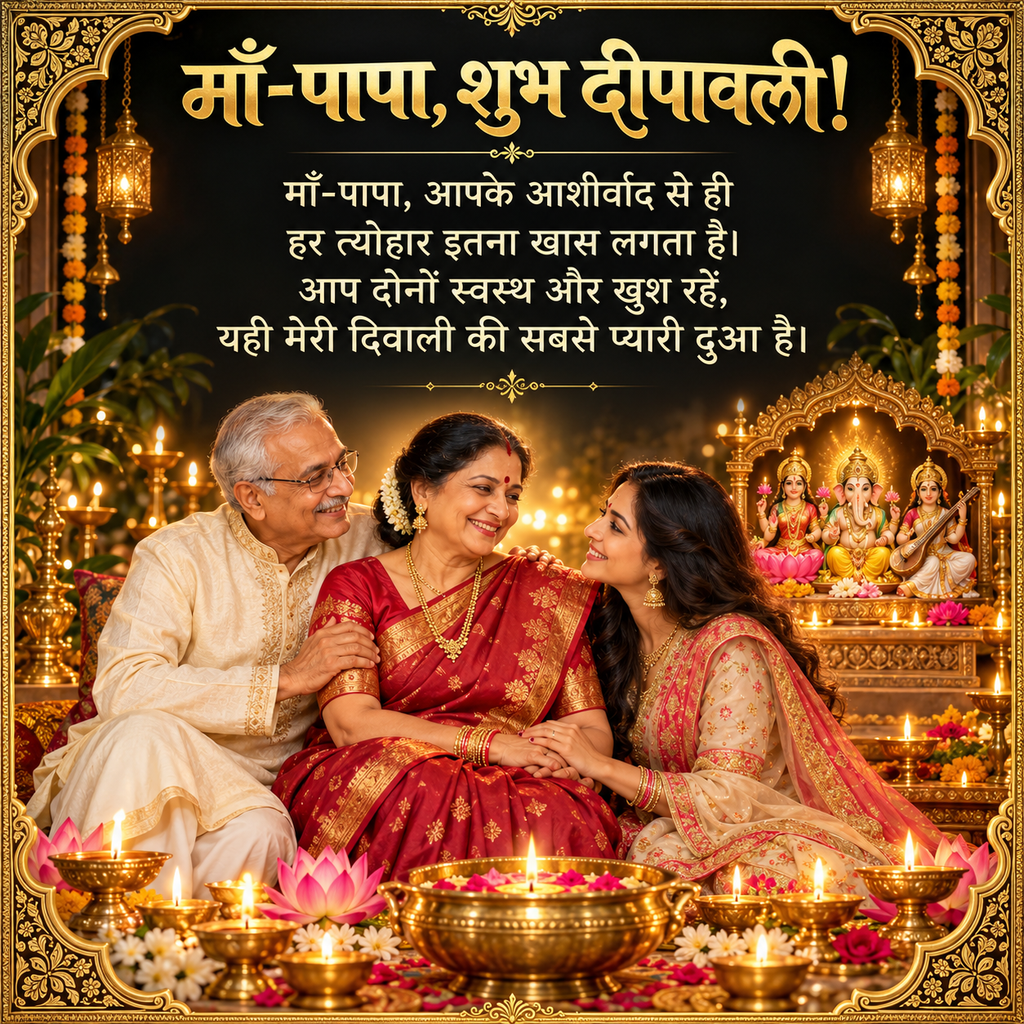 Happy Deepawali image with family