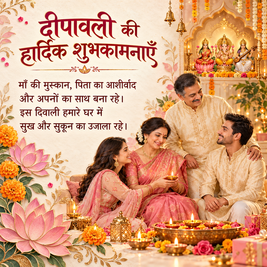 Happy Diwali Family image with quote
