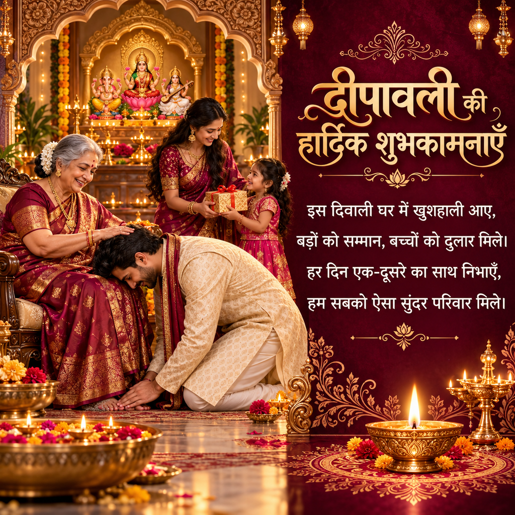 Happy Diwali Family image with quote
