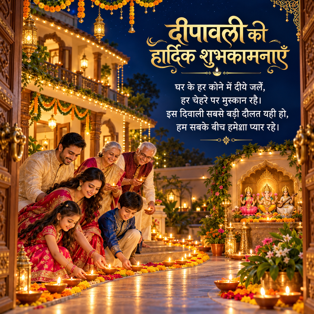Happy Diwali image with quote