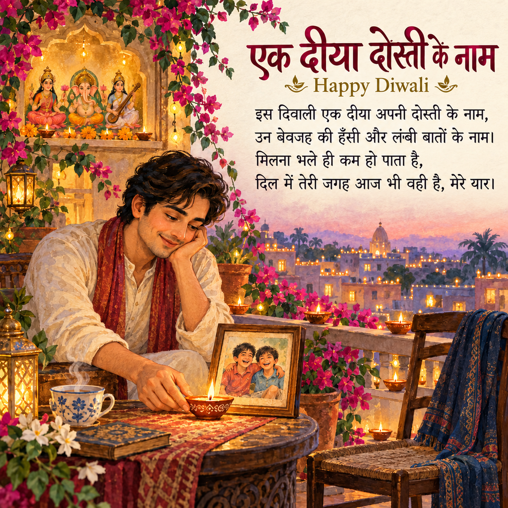 ek diya dosti ke name happy diwali