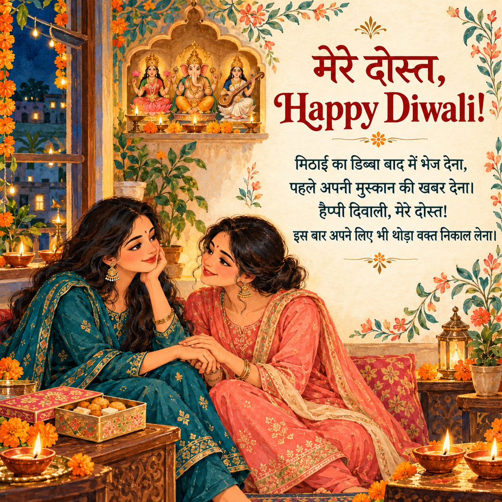 ek diya dosti ke name happy diwali